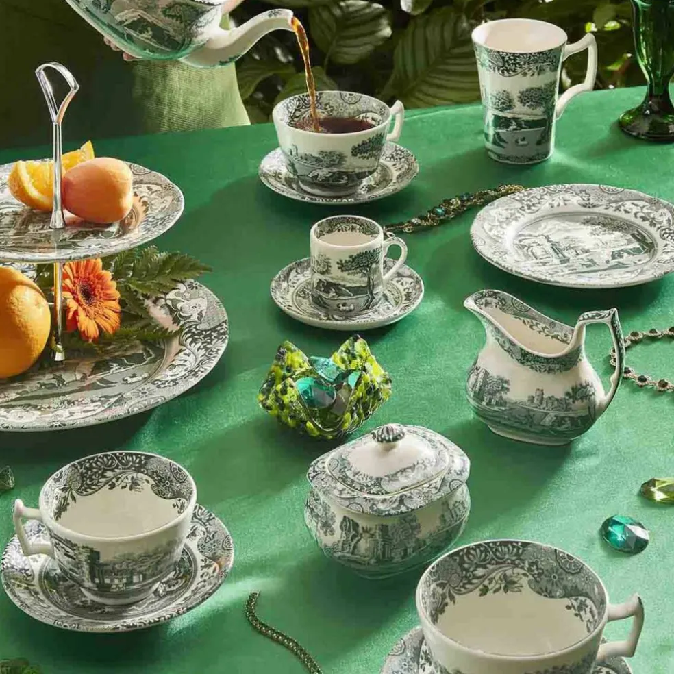 Heritage Green Italian tekanna, grön/vit