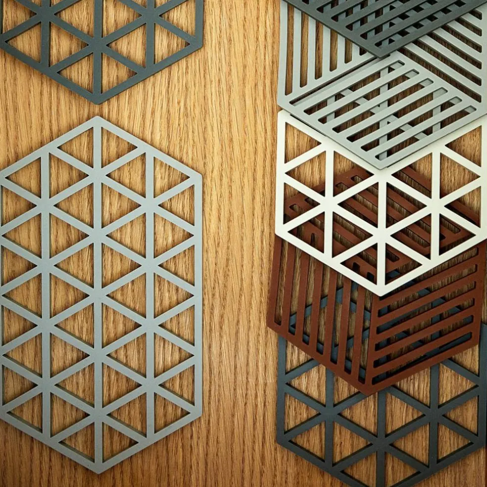 Hexagon grytunderlägg, terracotta