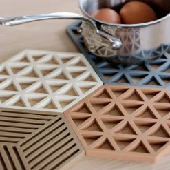 Hexagon grytunderlägg, terracotta