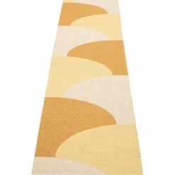 Hill matta 70 × 270 cm, ochre/yellow/cream
