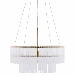 Hook pendellampa 60 cm, klar/mässing