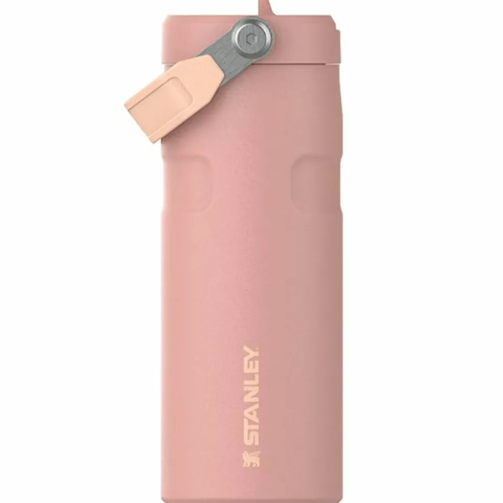 IceFlow Flip Straw vattenflaska 0,47 liter, svart