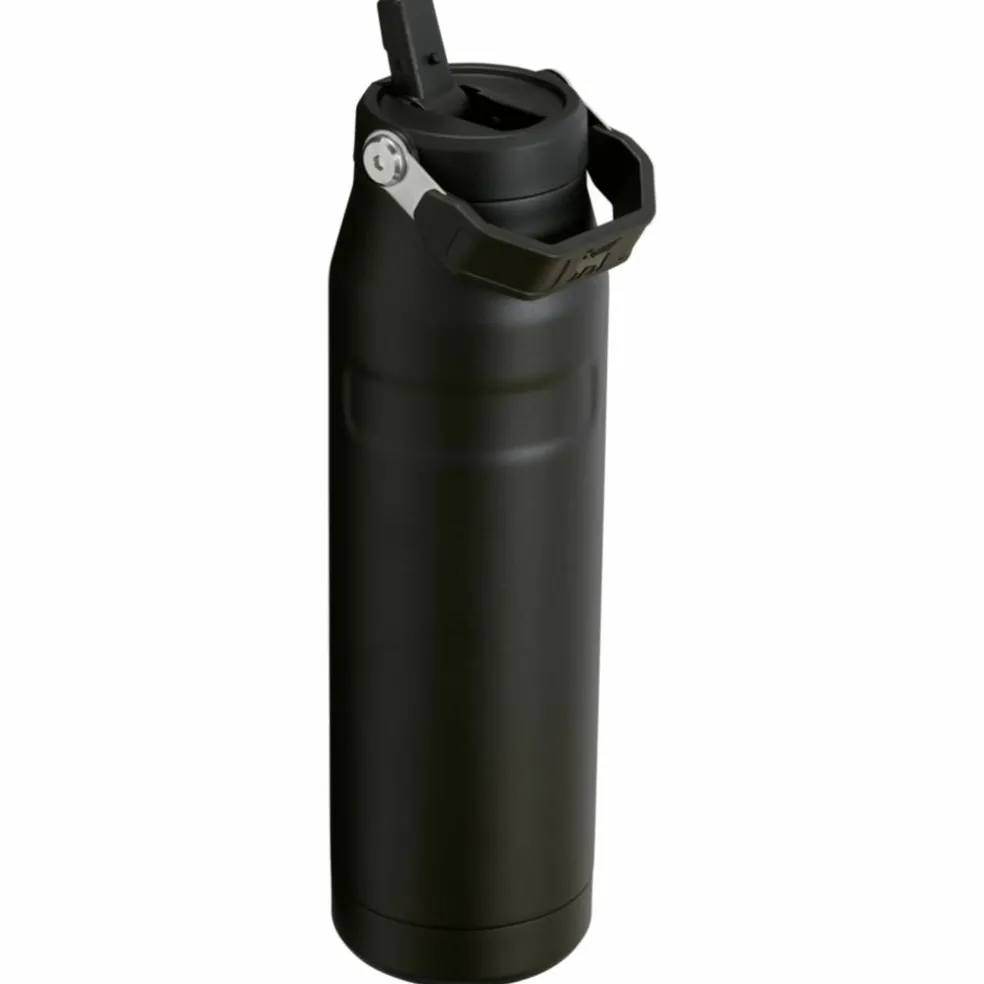 IceFlow Flip Straw vattenflaska 1,06 liter, svart