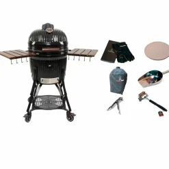 Icon kamadogrill large med tillbehörspaket, svart