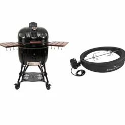 Icon Maxi kamadogrill 56 cm med rotisserie & pizzaugn, svart