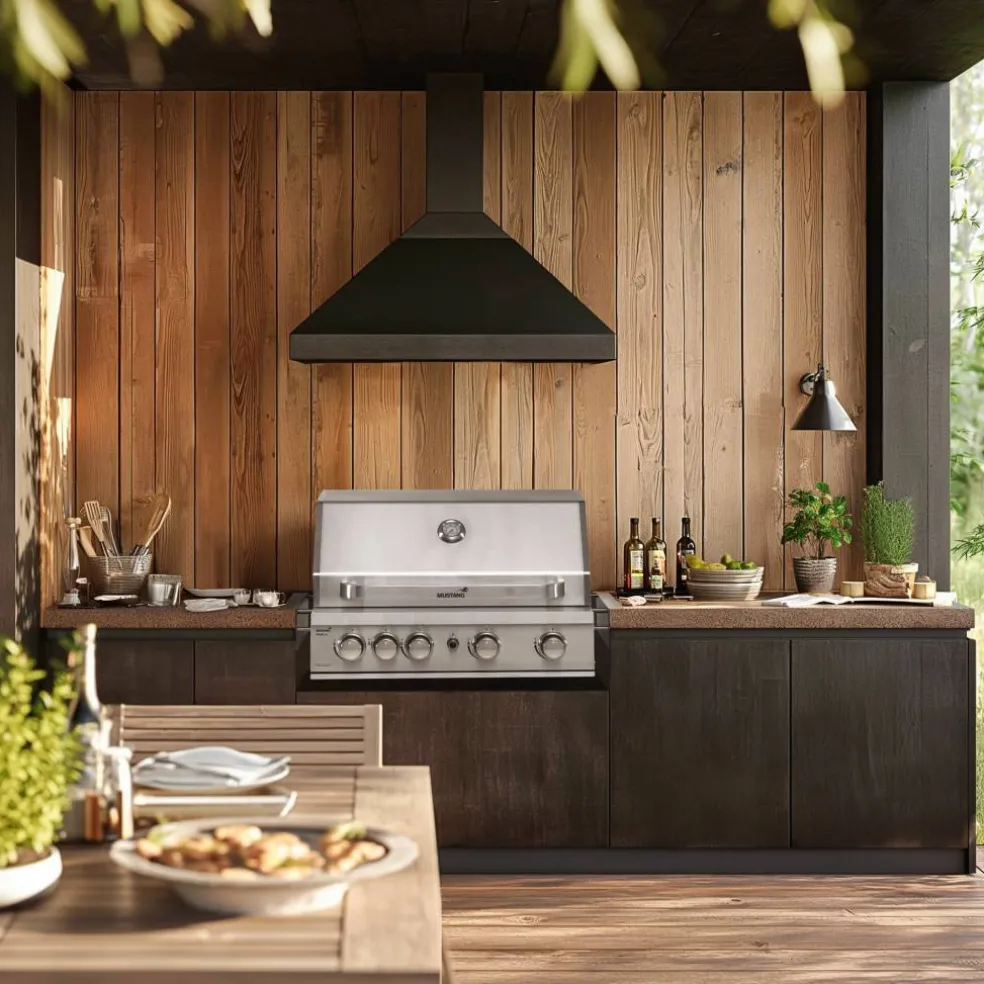 Inbyggnadsgrill för gasol Pearl 4 built-in