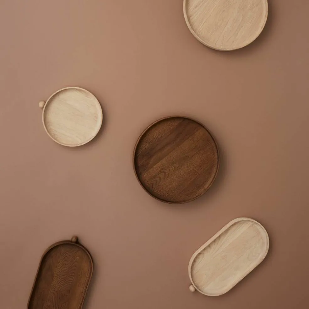 Inka rund träbricka 30 cm, nature