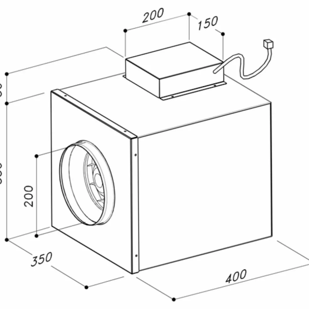 Inomhus8 fläktmotor, extern