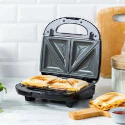 3-in-1 smörgåsgrill/våffeljärn, black