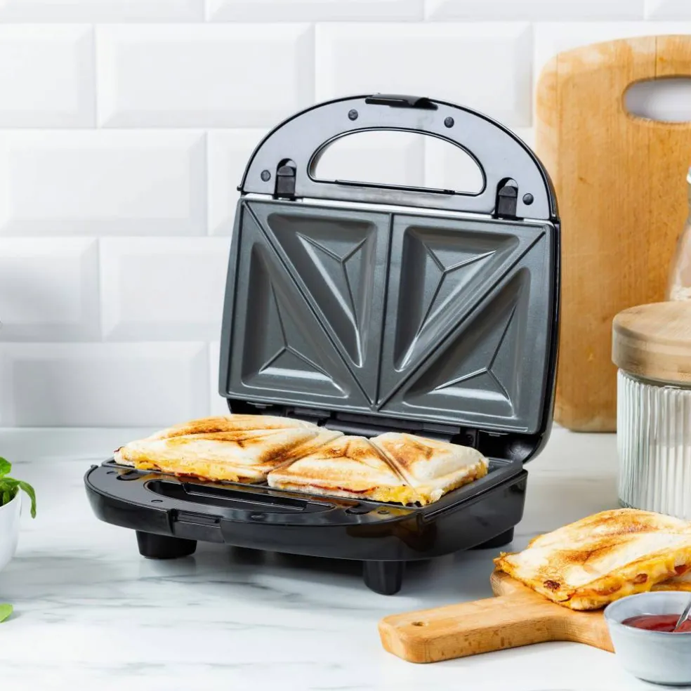 3-in-1 smörgåsgrill/våffeljärn, pink