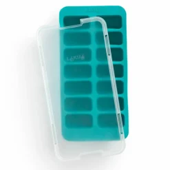 Isbitsform med lock, rektangulär, röd