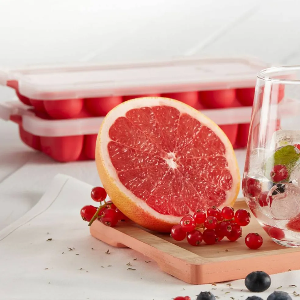Isbitsform med lock, rektangulär, turkos