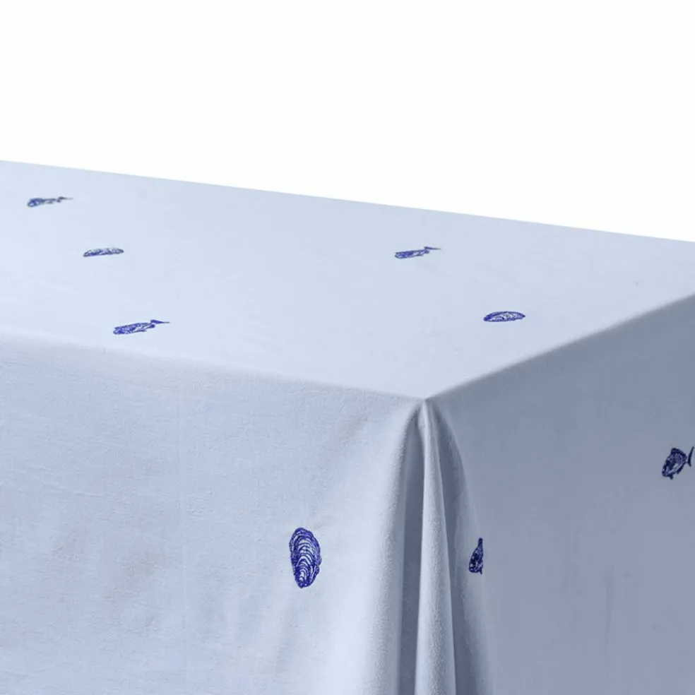 Josefin La Mer bordsduk 330x145 cm, blå