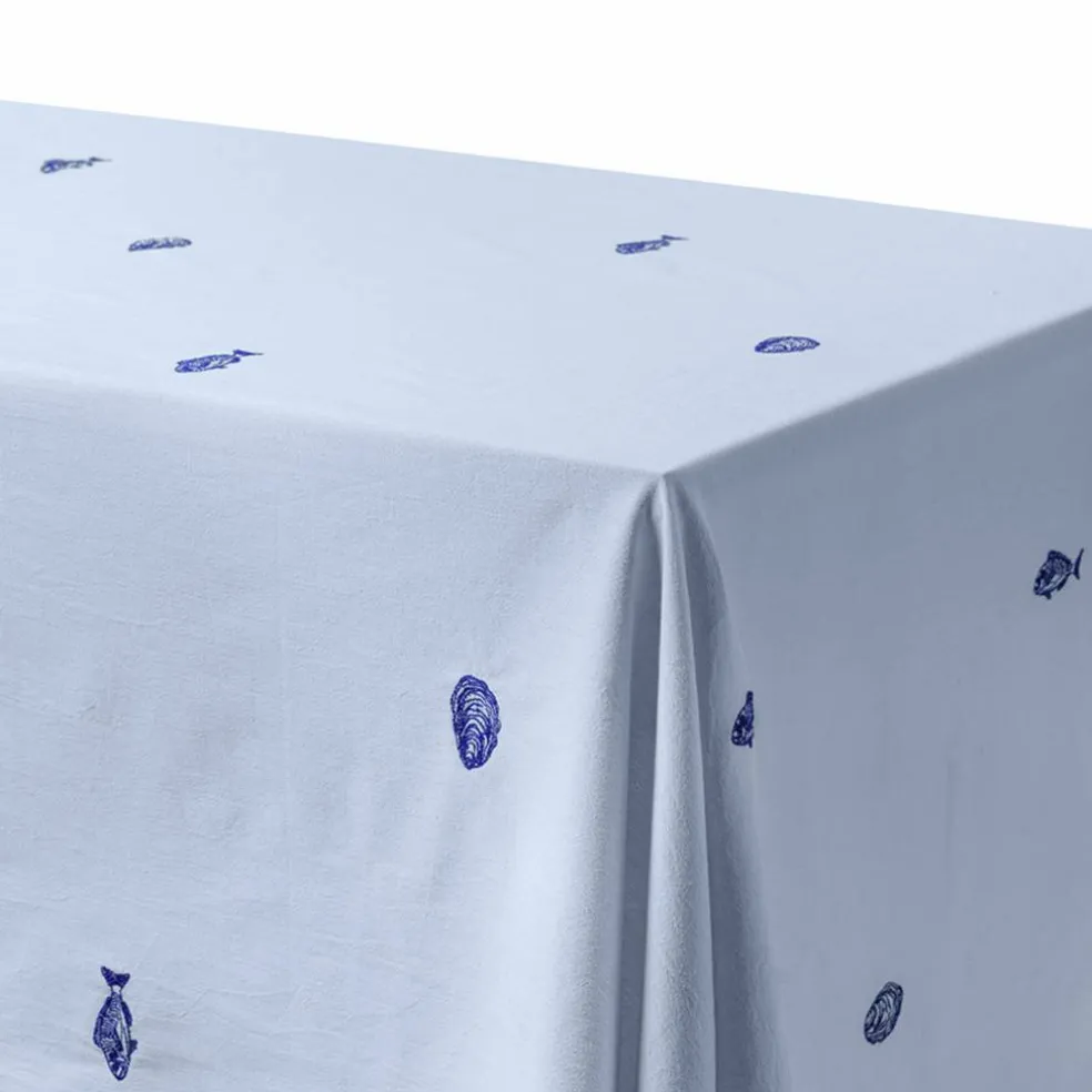 Josefin La Mer bordsduk 330x145 cm, blå