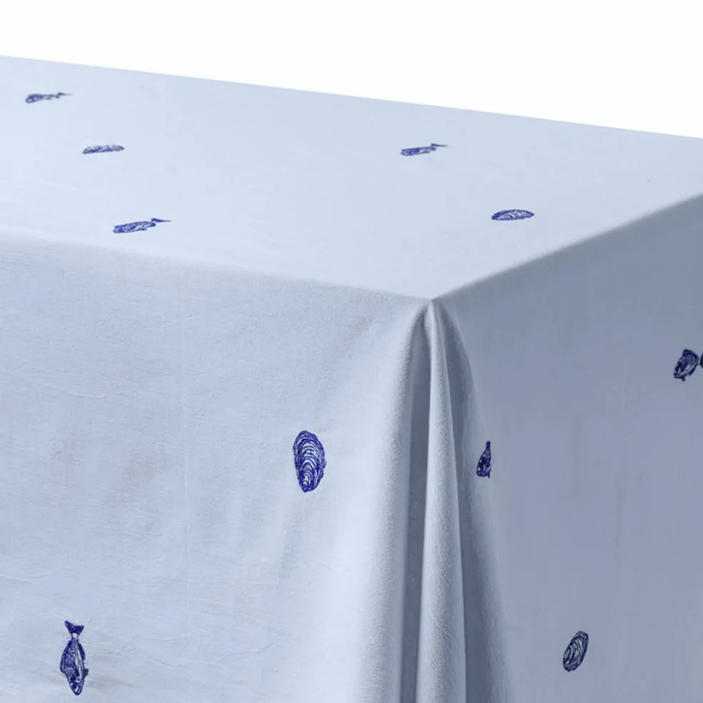 Josefin La Mer bordsduk 330x145 cm, blå