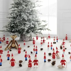 Jultomte och tomtemor, röd/vit