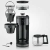 Kaffebryggare med kvarn & glaskanna, dark inox