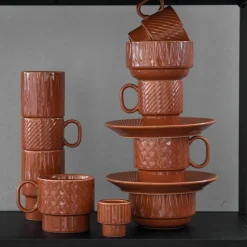 Kaffemugg 2-pack, terracotta
