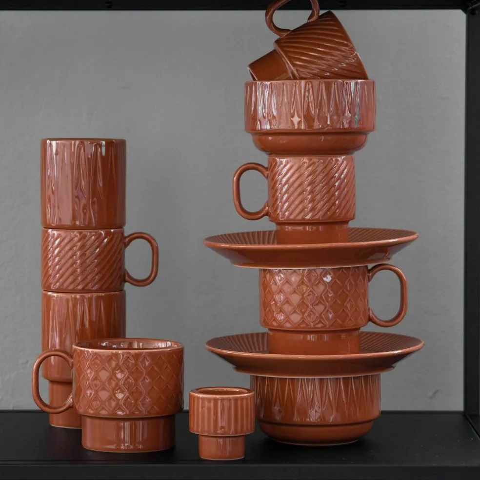 Kaffemugg 2-pack, terracotta