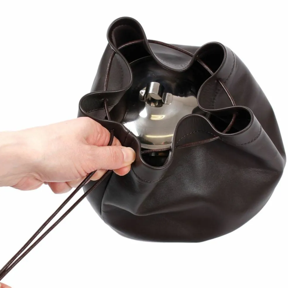 Kaffepannefodral i läder