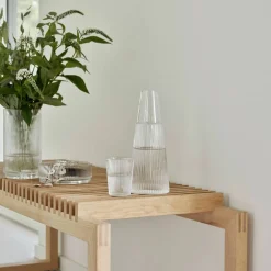 Karaff med glas, 1 liter, klar