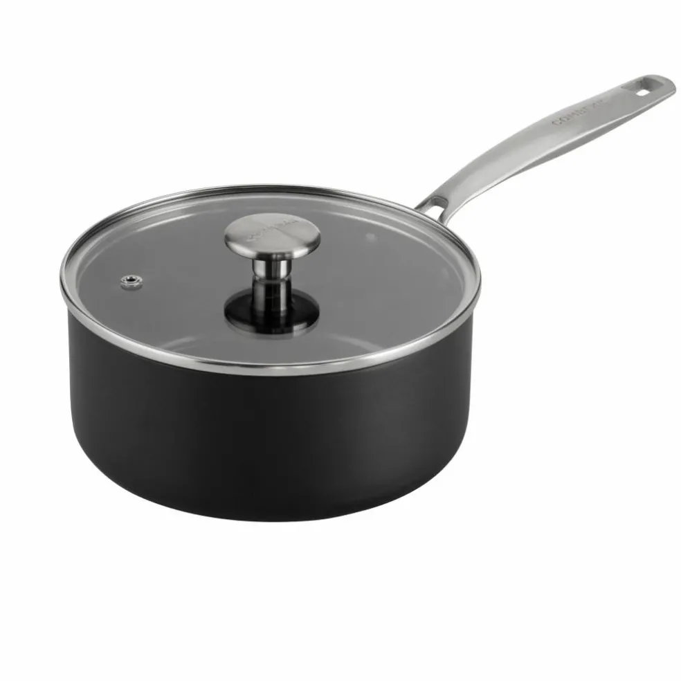 Kastrull med stålhandtag 18 cm, 1,9 liter, svart