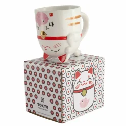 Kawaii Lucky Cat mugg 35 cl, rosa