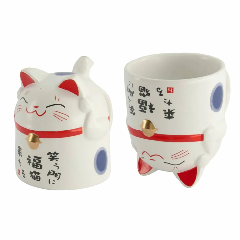 Kawaii Lucky Cat mugg 35 cl, rosa
