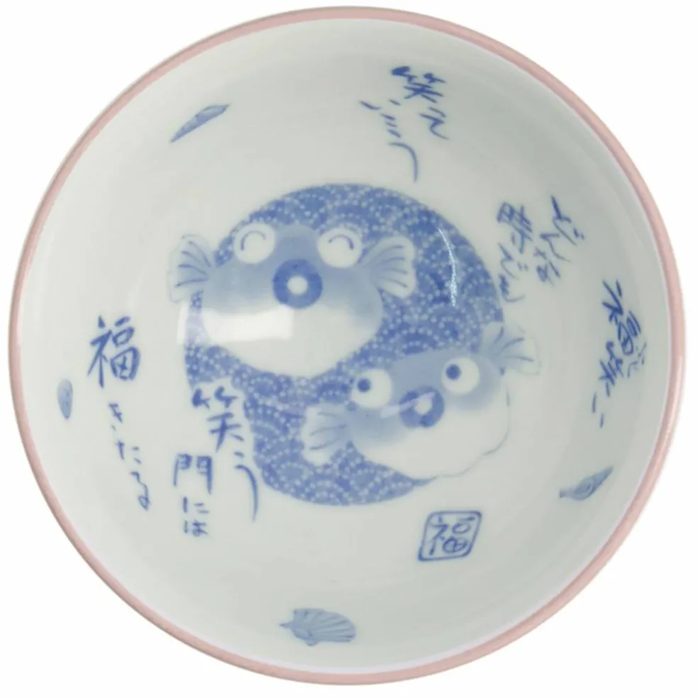 Kawaii skål 11 cm, cat blue