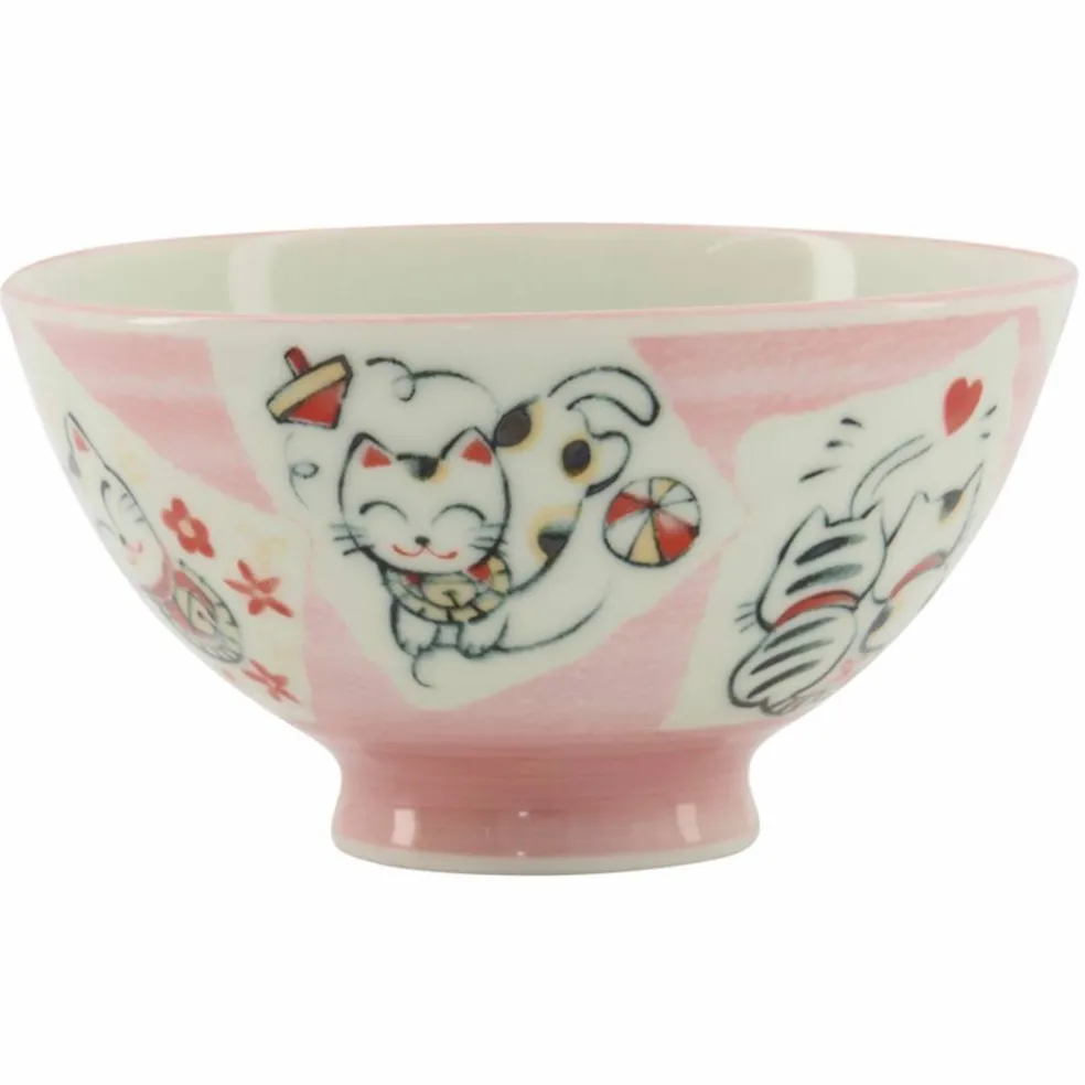 Kawaii skål 11 cm, cat blue