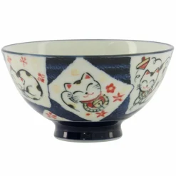 Kawaii skål 11 cm, cat blue