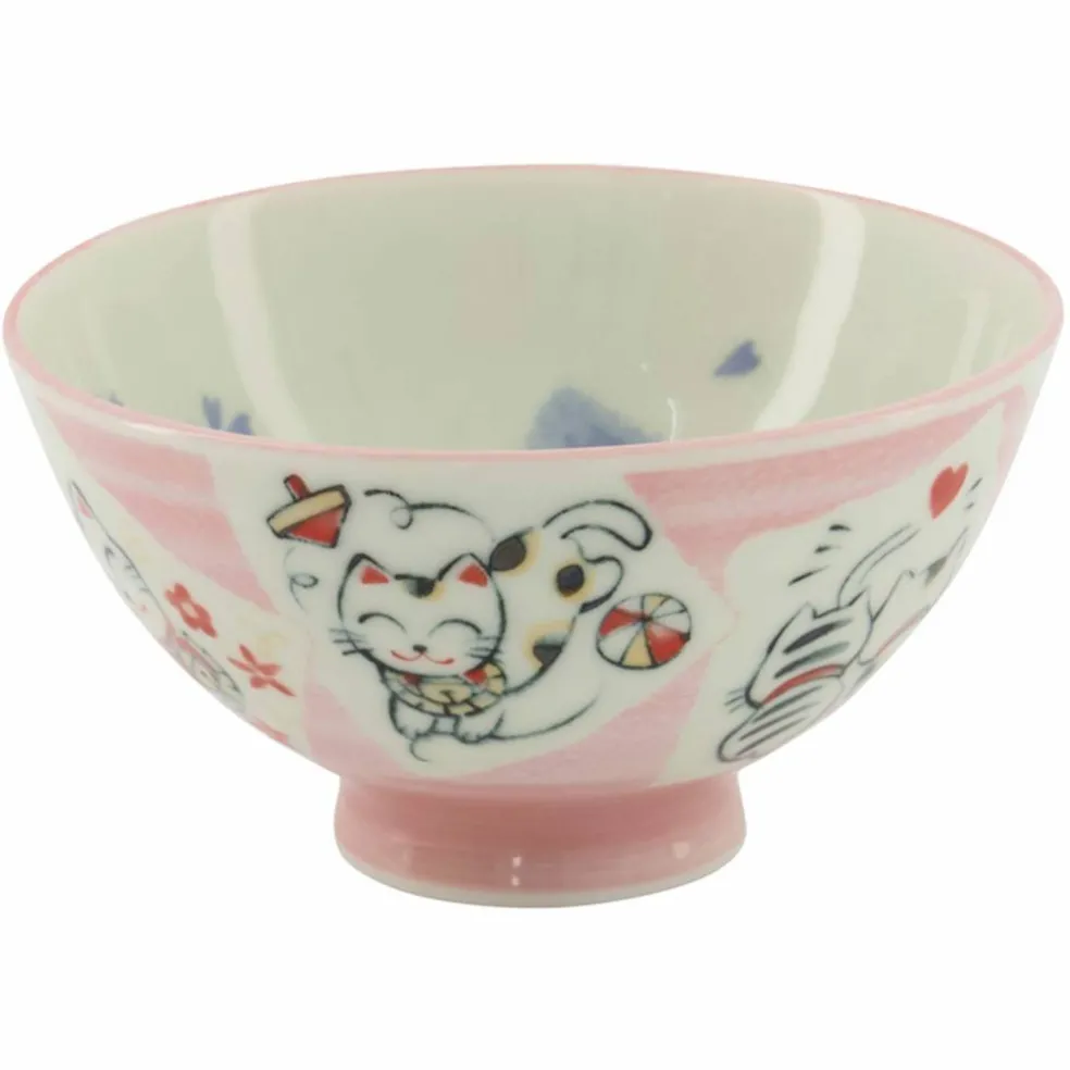 Kawaii skål 11 cm, cat blue