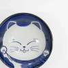 Kawaii Tayo Neko skål 0,5 liter, blå/vit (33413)