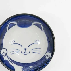 Kawaii Tayo Neko skål 0,5 liter, blå/vit (33414)