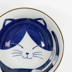 Kawaii Tayo Neko skål 0,5 liter, blå/vit (33413)