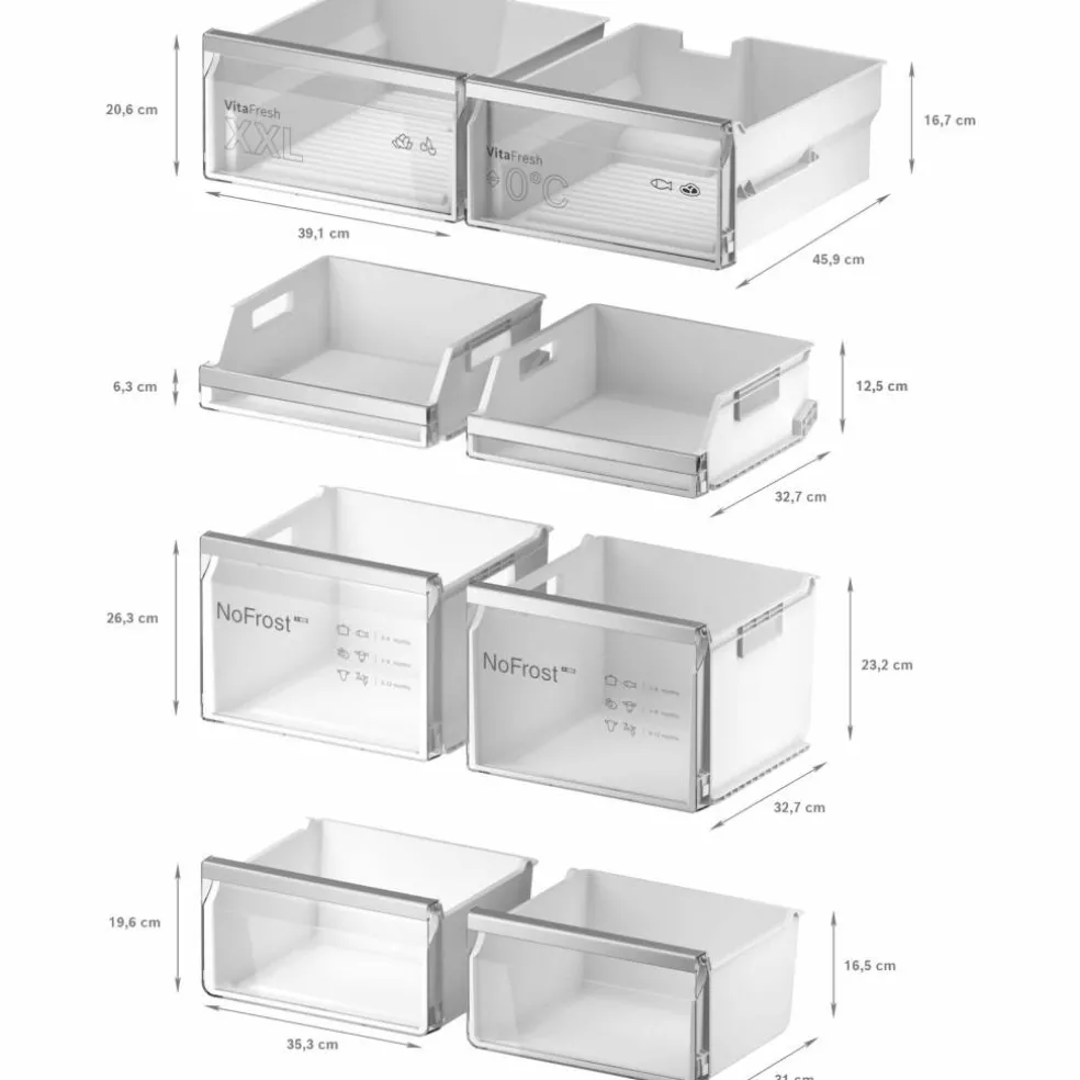 KFI96AXEA Serie 6 fristående kombiskåp 183 × 90,5 cm, antracit
