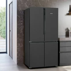 KF96NAXEA iQ300 iQ300 fristående kyl och frys 183x90 cm, svart stål