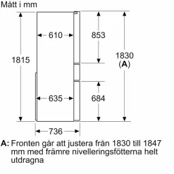 KF96RSBEA iQ700 French Door kyl/frys, svart