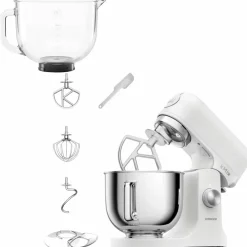 KMix KMX751A köksmaskin med extra glasskål 5 liter, vit