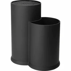 Knivblock borst och redskapsställ svart höjd 22,5 cm