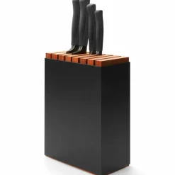 Knivblock + 4 knivar