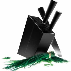Knivblock Lutande Svart