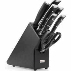 Knivblock med 7 Knivar Bokträ