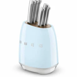 Knivblock med knivar (6 st), creme