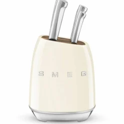 Knivblock med knivar (6 st), creme