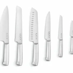 Knivblock med knivar (6 st), creme