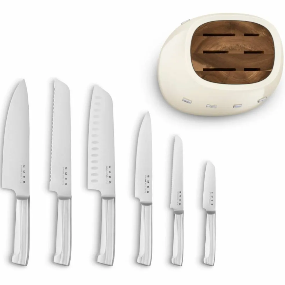 Knivblock med knivar (6 st), svart