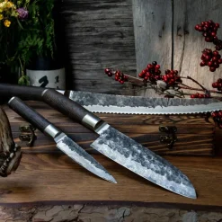 Knivset 3 delar (brödsåg, petty, santoku)