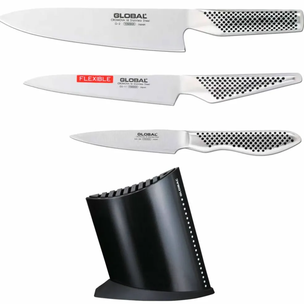Knivset 3-delar + knivblock