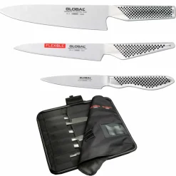 Knivset 3 delar + knivväska för 11 knivar